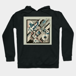Geometric Intrigue: Modern Abstract Fusion Hoodie